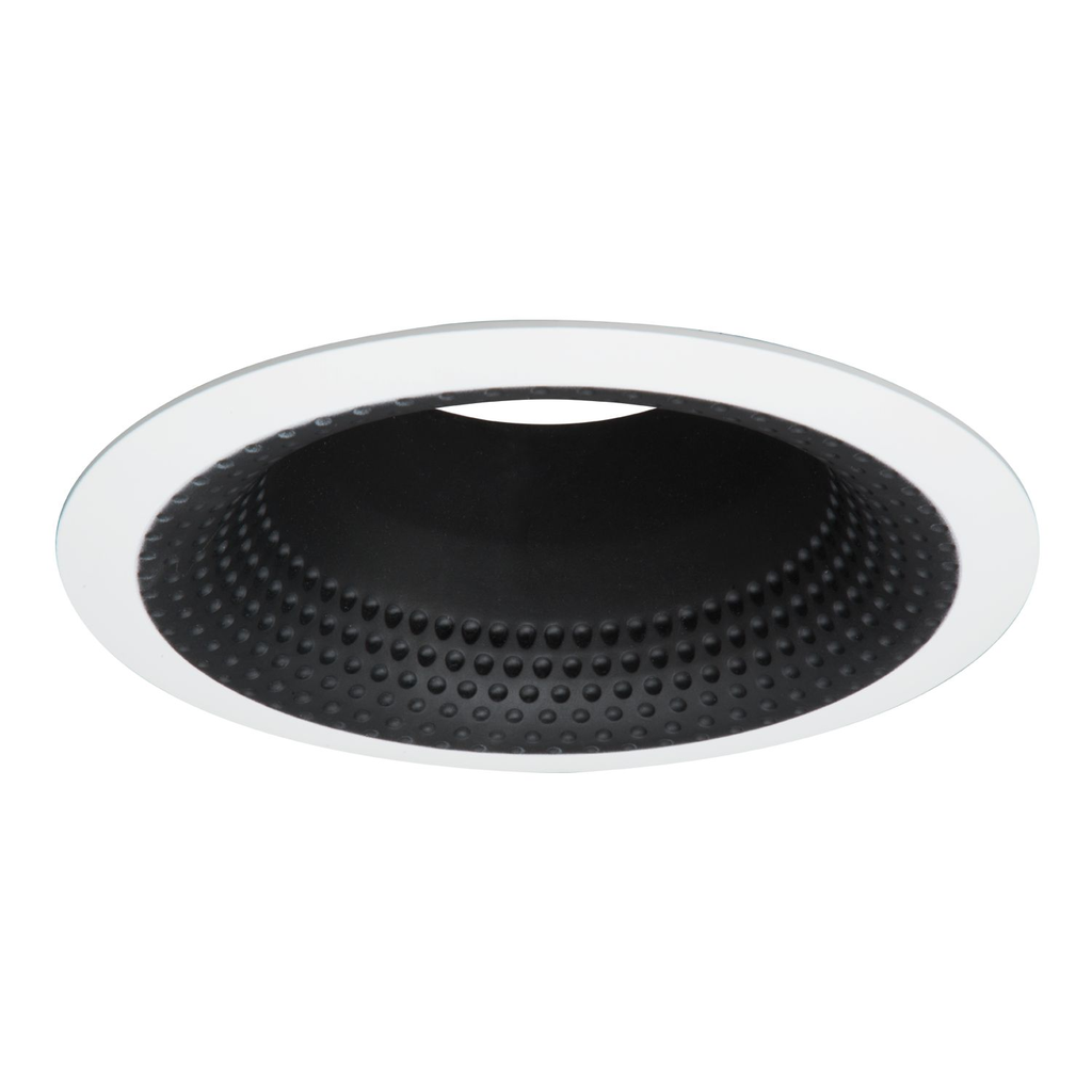 Product image for Halo 5110BB 5" Black Perftex Baffle, White Self-Flange Ring