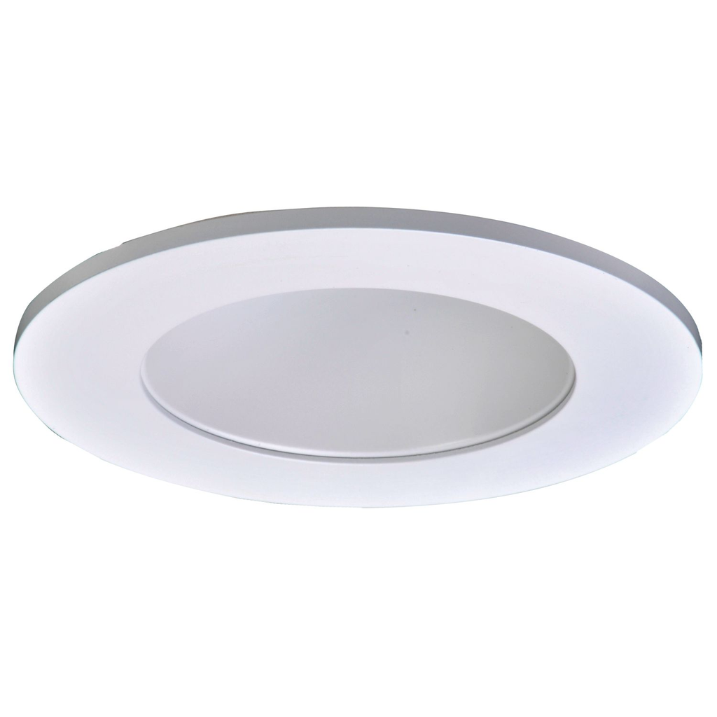 Product image for Halo TL410WH 4" LED Trim, Frost Dome Polymer Lens, White Reflector, Matte White Ring, Shower Rated