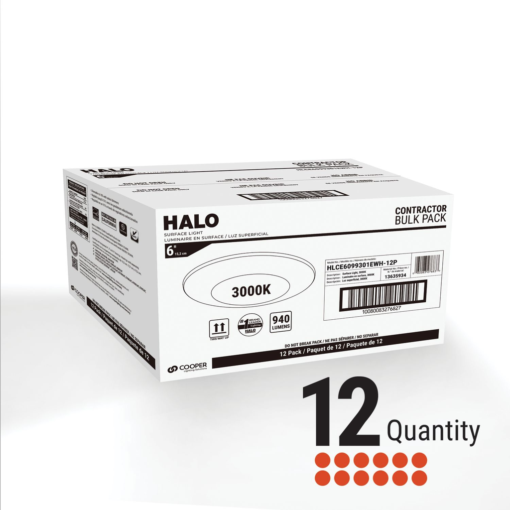 Product image for CLS HLCE6099301EWH-12P HLCE 6", 900