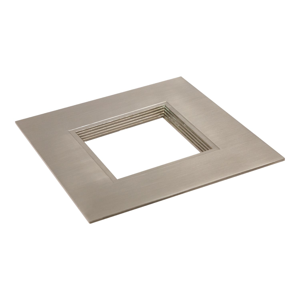 Product image for Halo RSQ5TRMSNB 5" square trim, satin nickel flange and baffle