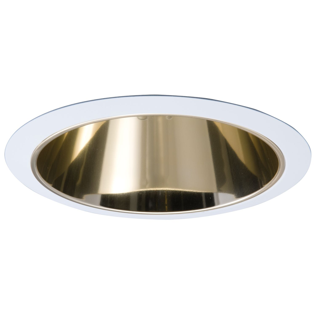 Product image for Halo 426RG 6" Trim Reflector Cone White Trim with Residential Gold Reflector Cone