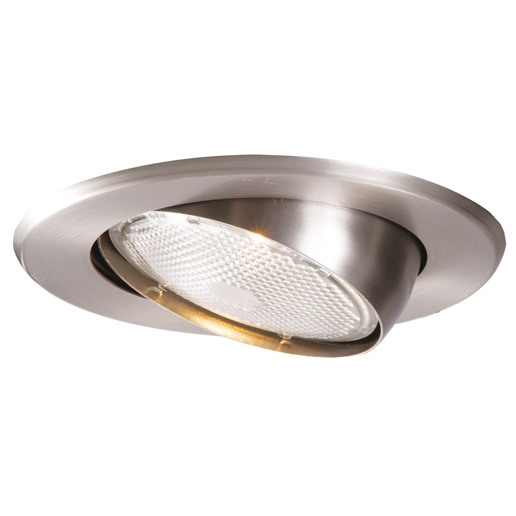 Product image for Halo 5070SN 5" Trim PAR30 Eyeball Satin Nickel Trim with Satin Nickel Eyeball, 30 Degree tilt