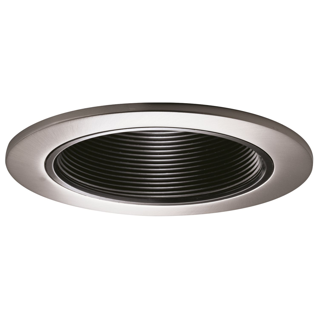 Product image for Halo 993SN 4" Trim Coilex Baffle Satin Nickel Trim with Black Baffle