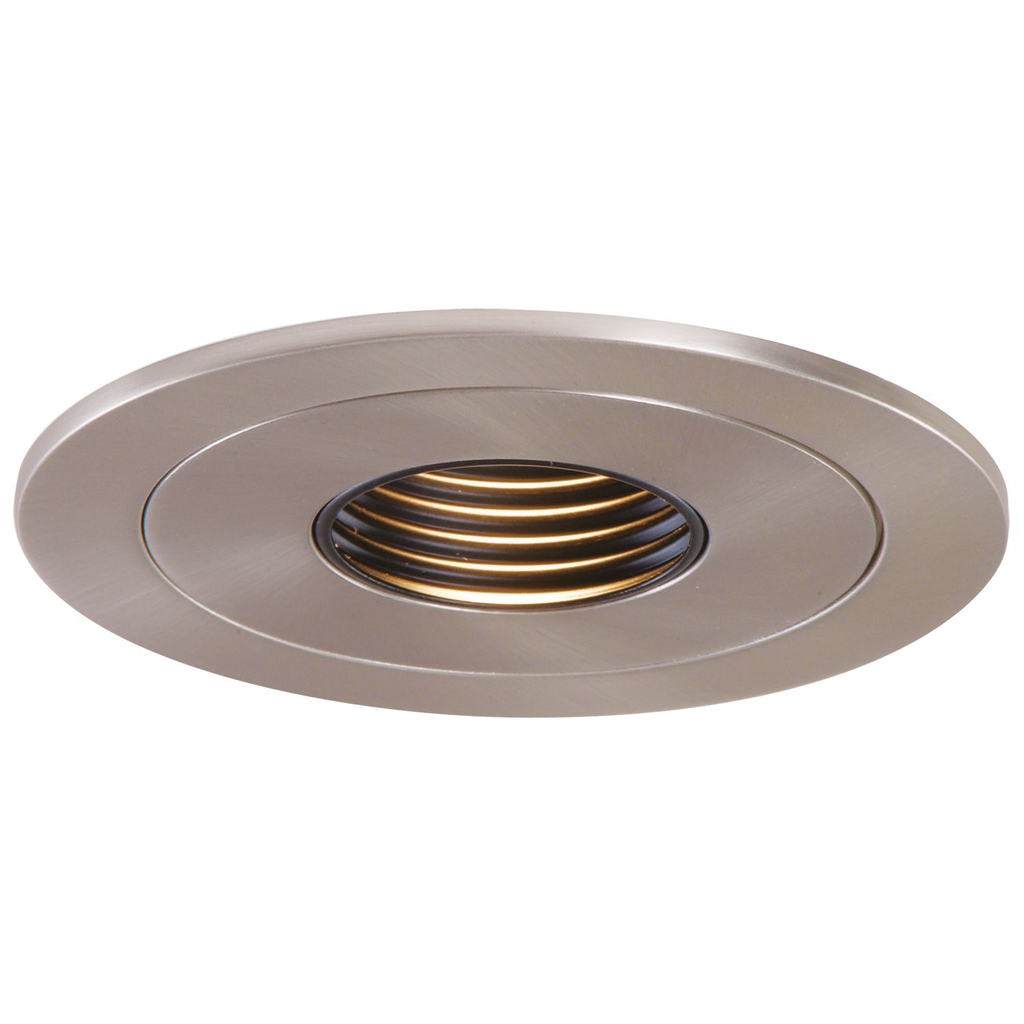 Product image for Halo 1419SN 4" Trim Pinhole Baffle Satin Nickel Trim with Black Baffle, MR16