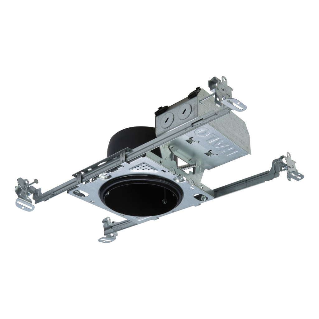 Product image for Halo E44PAR16ICAT 4" Ultra-Shallow Recessed Line Voltage New Construction Housing, PAR16 20W Max