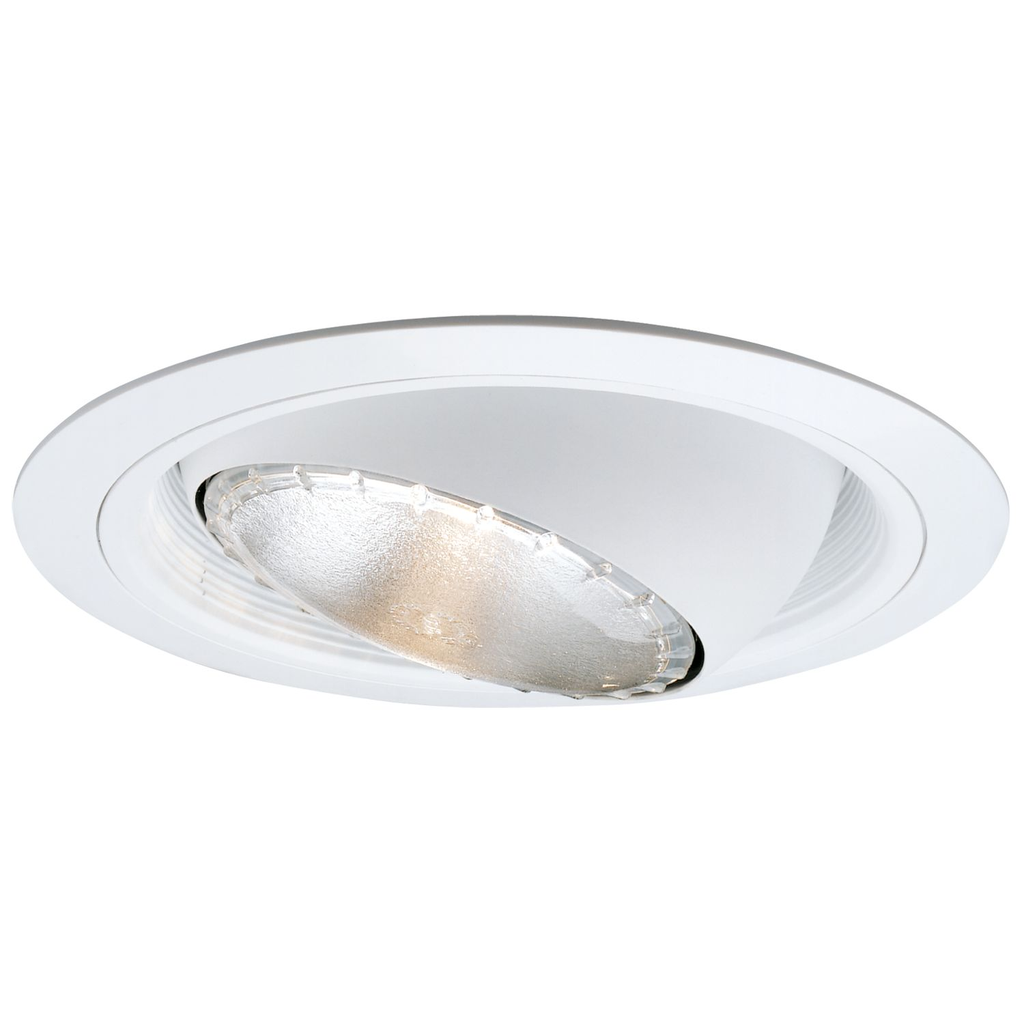 Product image for Halo 420W 6" Trim Regressed Eyeball with Baffle White Trim with White Eyeball and White Baffle