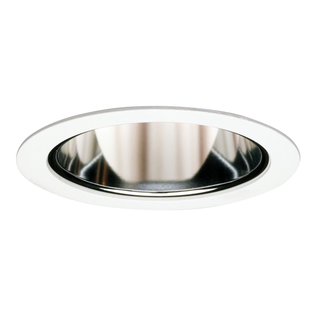 Product image for Halo 999P 4" Trim Reflector Cone White Trim with Specular Clear Reflector