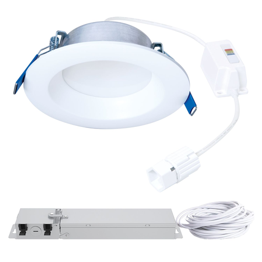 Product image for Halo LTQL4069S1EDM 4-inch LT QuickLink Low VoltaGE, 600 lumens (nominal), 90 CRI min, 5-color selectable CCT, 120V, phase cut 5% dimming, Direct mount canless installation