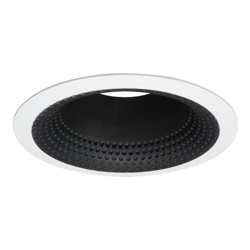 Halo 5110BB 5" Black Perftex Baffle, White Self-Flange Ring Product image for Halo 5110BB 5" Black Perftex Baffle, White Self-Flange Ring