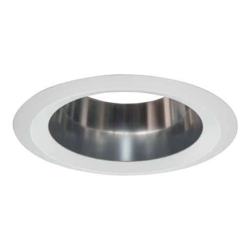 Product image for Halo 6106SC 6" Specular Clear Straight-Side Reflector, White Self-Flange Ring
