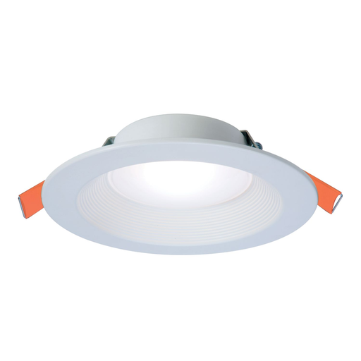 Product image for Halo RL6069FSD2W1EWHDM 6-inch canless recessed LED downlight, 600 selectable lumens (nominal) ,90 CRI, selectable CCT with D2W option, 120V 60Hz, LE & TE phase cut 5% dimming, matte white flange, Dire
