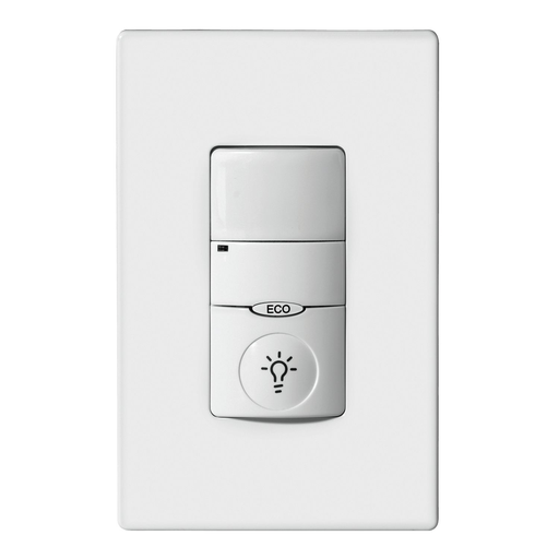Product image for Greengate ONW-P-1001-MV-G PIR Single Level, No Neutral, 120/277V Wall Switch Sensor, Gray