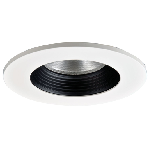 Product image for Halo TL403BBS 4" LED Trim, Solite(R) Glass Lens, Black Baffle Reflector, Matte White Ring, Shower Rated