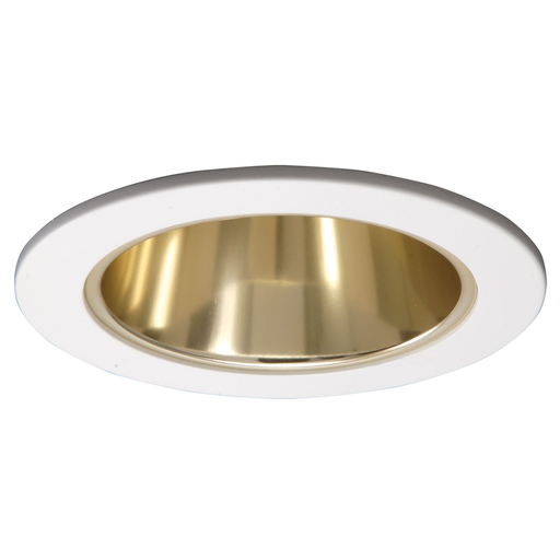 Product image for Halo 999RG 4" Trim Reflector Cone White Trim with Residential Gold Reflector