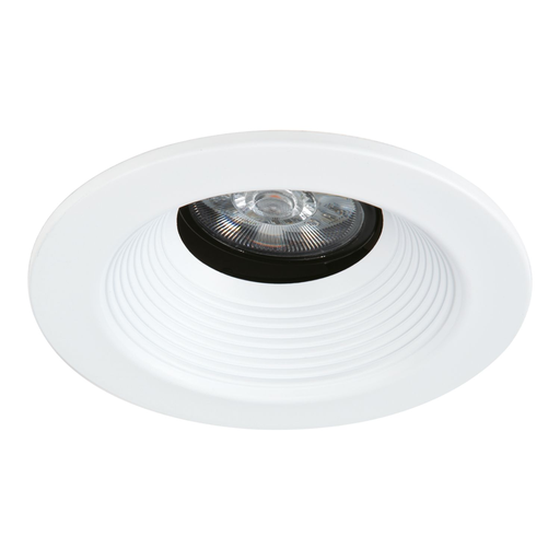Product image for Halo 1441WBWF 4" Conical Baffle, Open, 35 degree Tilt, White Baffle & White Flange