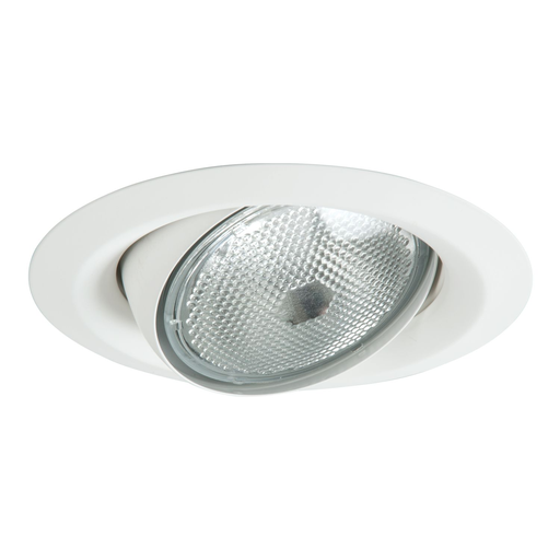 5130WH - 5" White Adjustable Eyeball & Self-Flange Ring 35-degree max. tilt for PAR30's