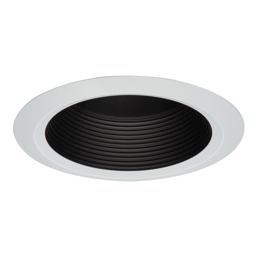 Product image for Halo 5126BB 5" Shallow Full Cone Black Baffle, White Self-Flange Ring