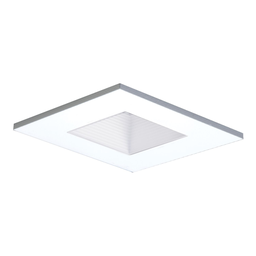 Halo 3011WHWB 3" Trim Adjustable 15 Degree Square White Trim with White Baffle