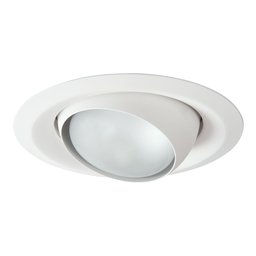 Halo 6130WH 6" White Adjustable Eyeball & Self-Flange Ring 35-degree max. tilt