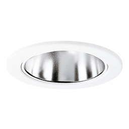 Halo ERT403LV 4" Trim High Gloss Appliance White Trim with Clear Specular Reflector, Low Voltage
