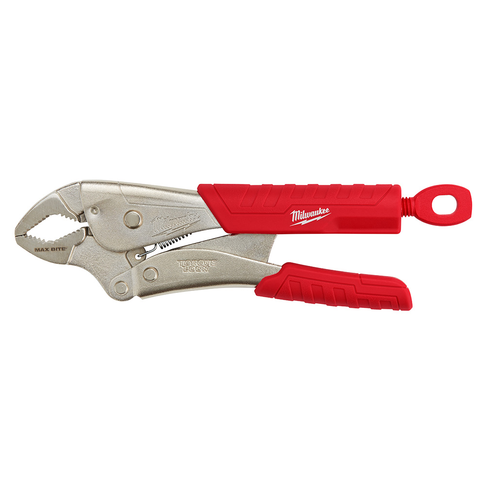 Milwaukee 48-22-3710 10" Gripped Curved Jaw Locking Pliers with MAXBITE™ Product image for Milwaukee 48-22-3710 10" Gripped Curved Jaw Locking Pliers with MAXBITE™
