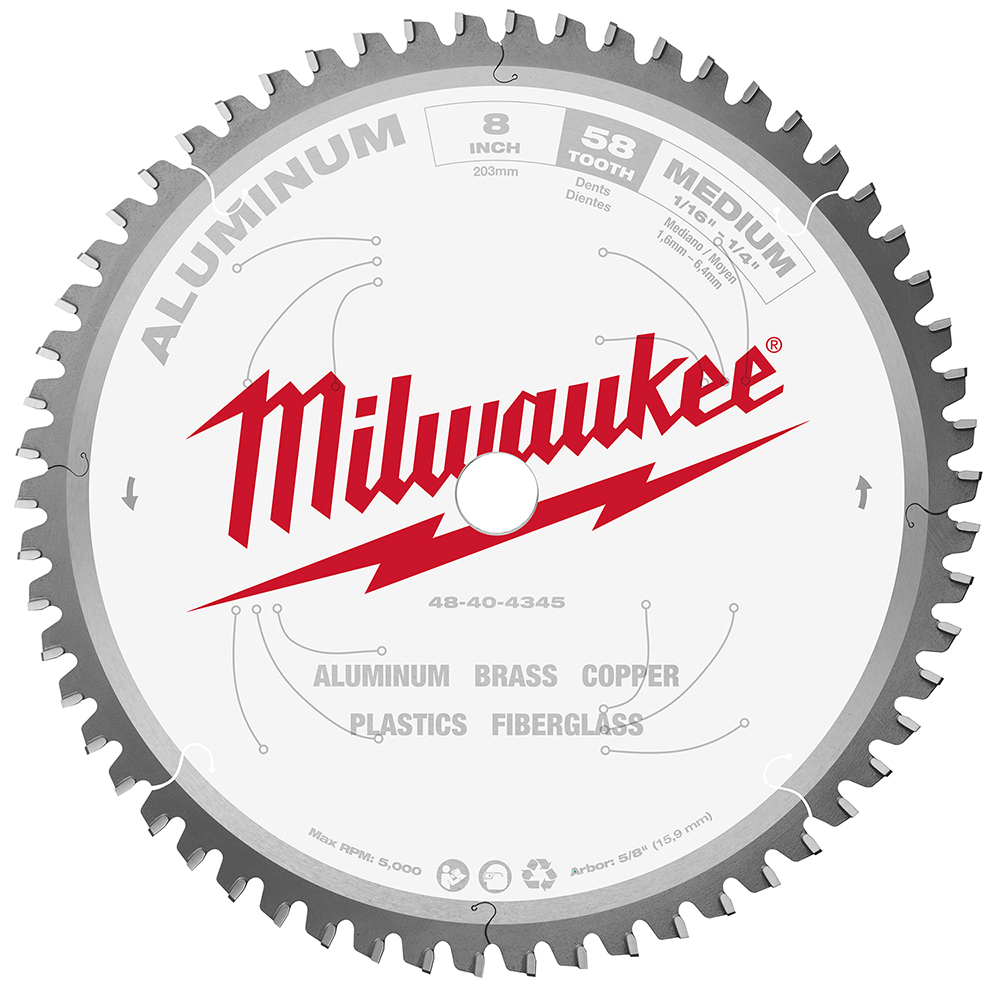 Product image for Milwaukee 48-40-4345 8 in. 58T Non-Ferro