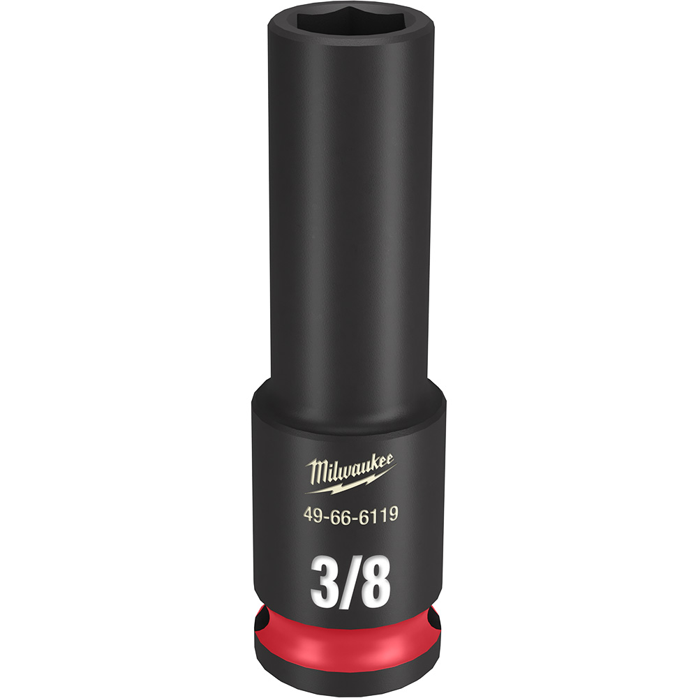 Product image for Milwaukee 49-66-6119 SHOCKWAVE™ Impact Duty 3/8" Drive 3/8" Deep 6-Point Socket