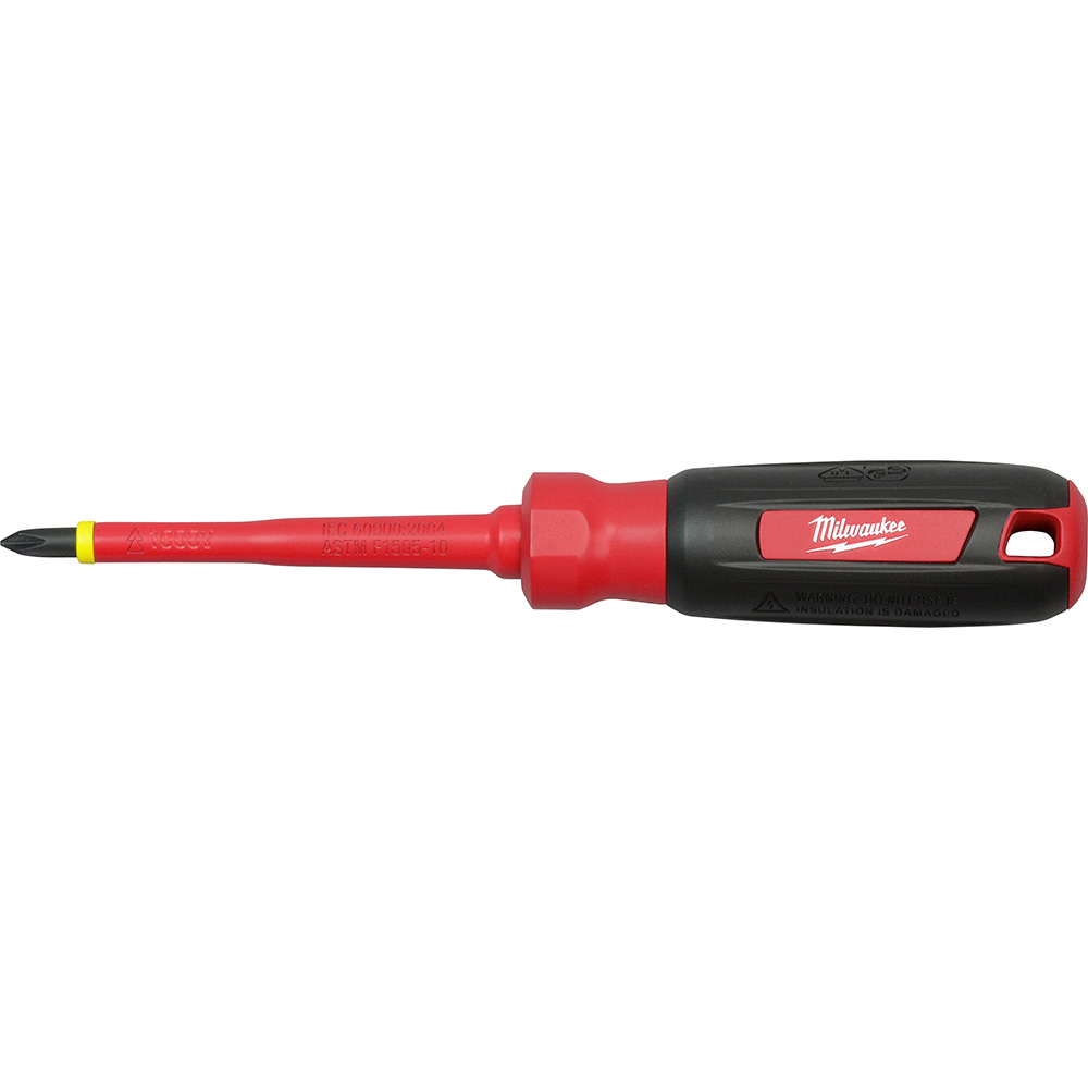 Product image for Milwaukee 48-22-2212 #2 Phillips - 4" 1000 V Insulated Screwdriver