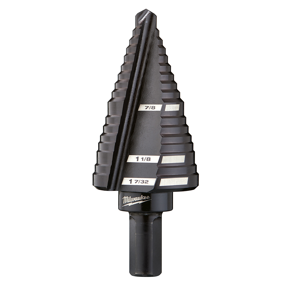 Product image for Milwaukee 48-89-9211 #11 7/8" - 1-7/32" 13-Step Step Drill Bit