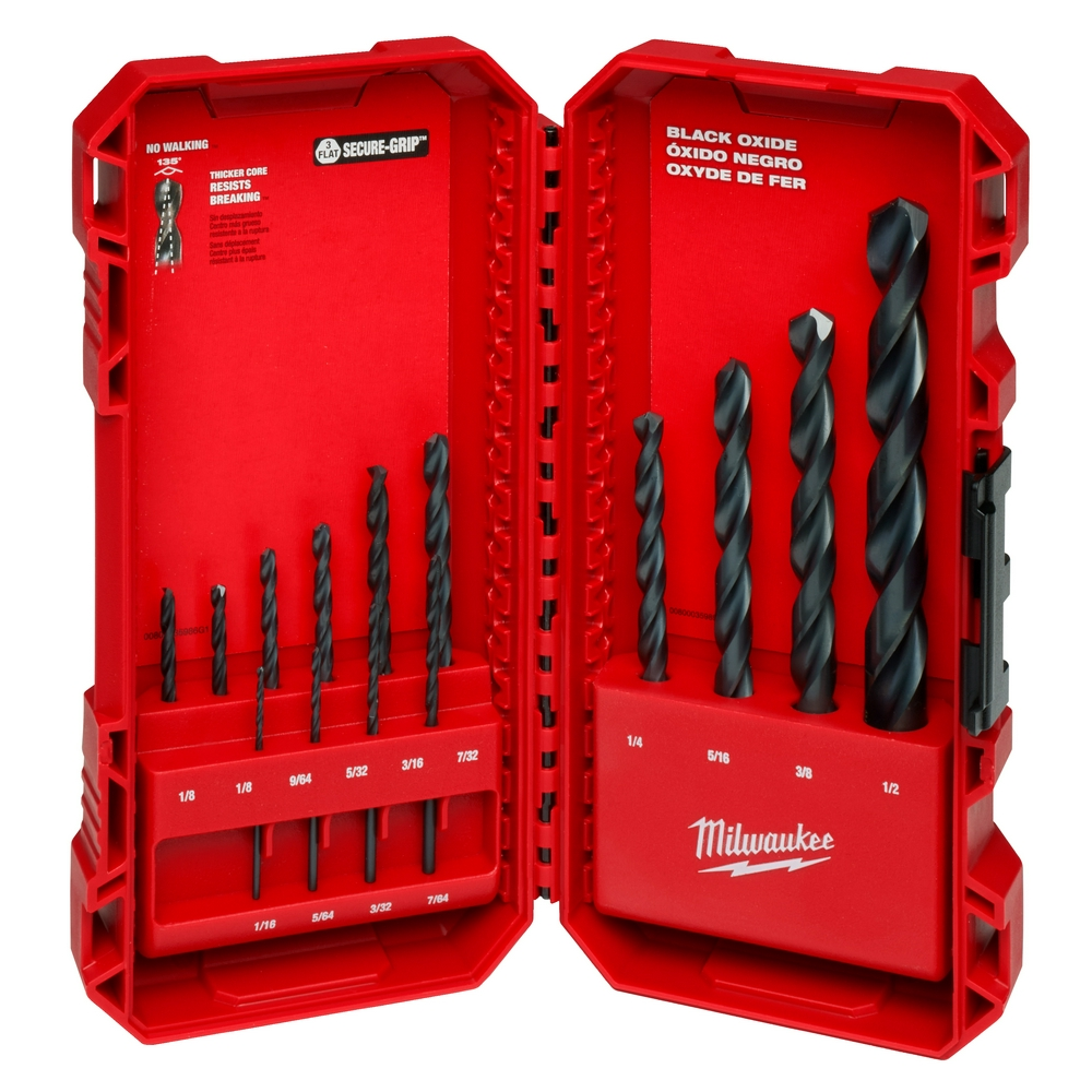 Product image for Milwaukee 48-89-2800 14-Piece Thunderbolt® Black Oxide Drill Bit Set