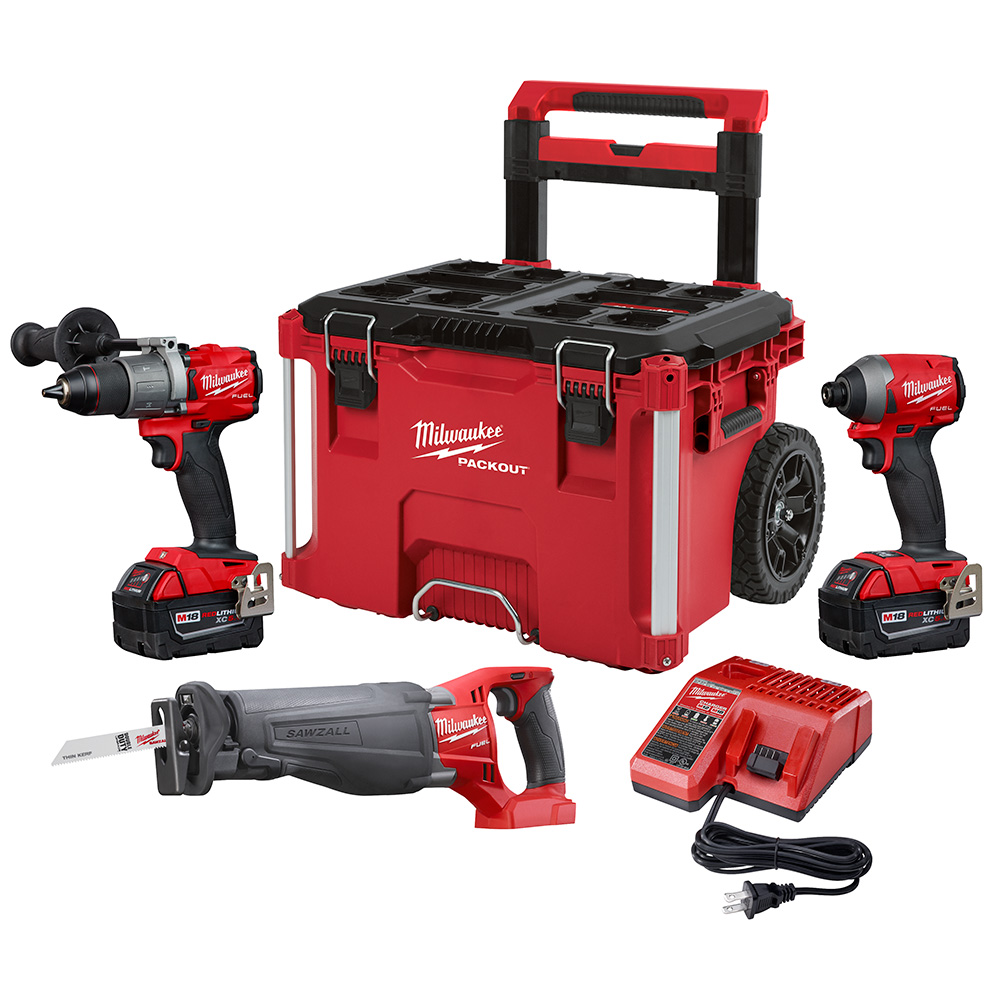 Product image for Milwaukee 2997-23SPO M18 FUEL™ 3pc Combo Tool Kit w/ Packout