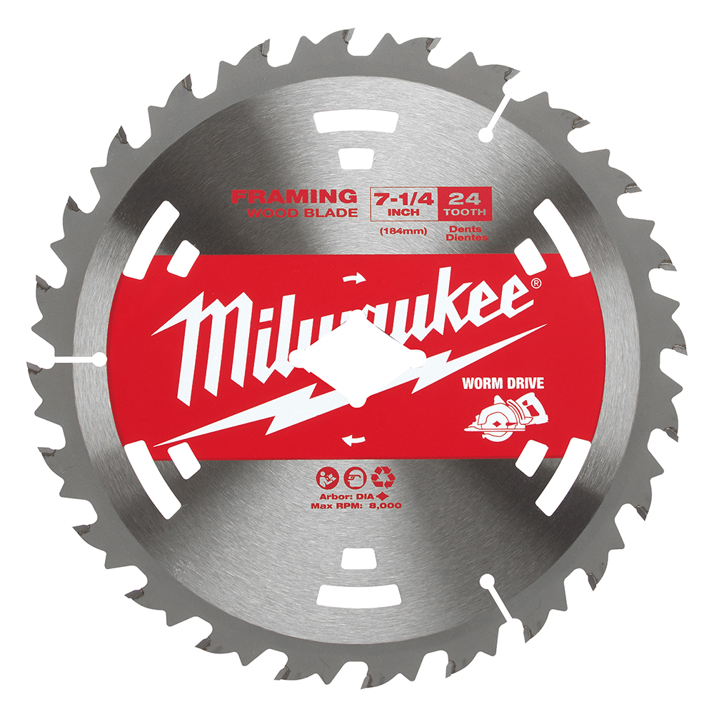 Product image for Milwaukee 48-41-0713 7-1/4" 24T Worm Dri