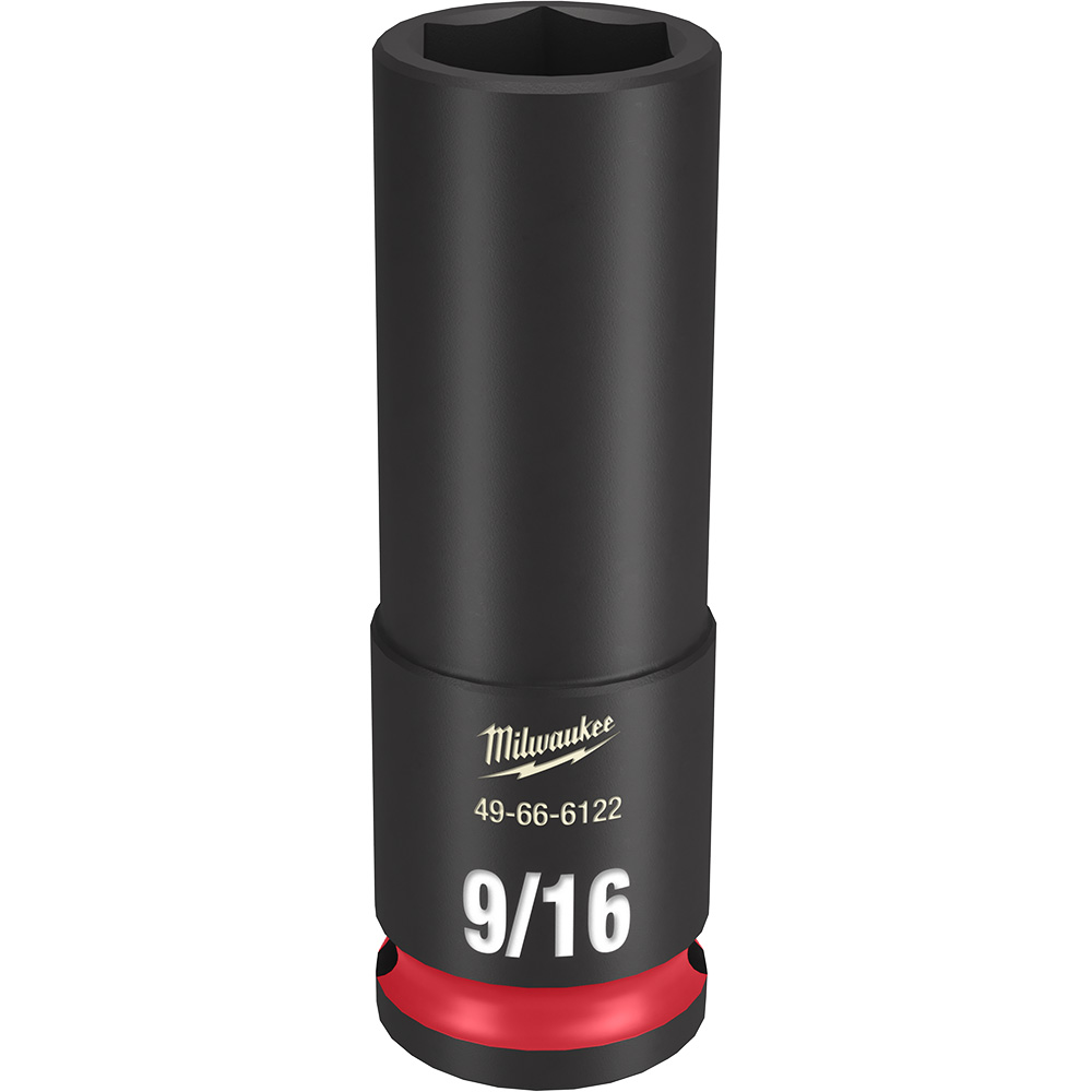 Product image for Milwaukee 49-66-6122 SHOCKWAVE™ Impact Duty 3/8" Drive 9/16" Deep 6-Point Socket