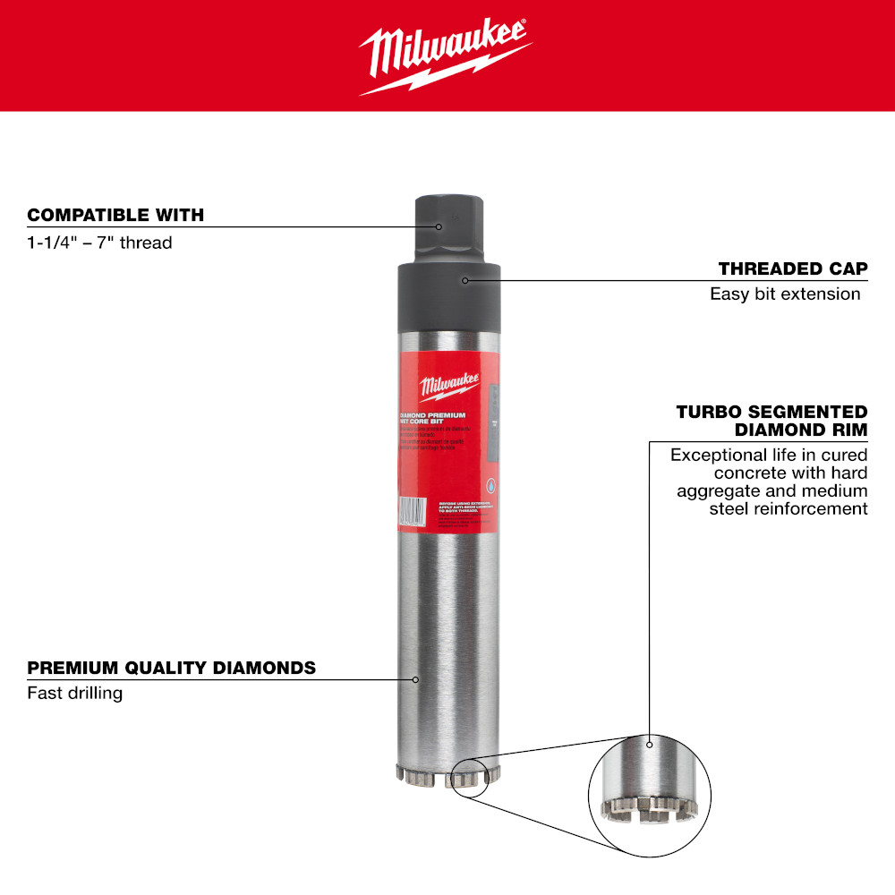 12" Diamond Premium Wet Core Bit