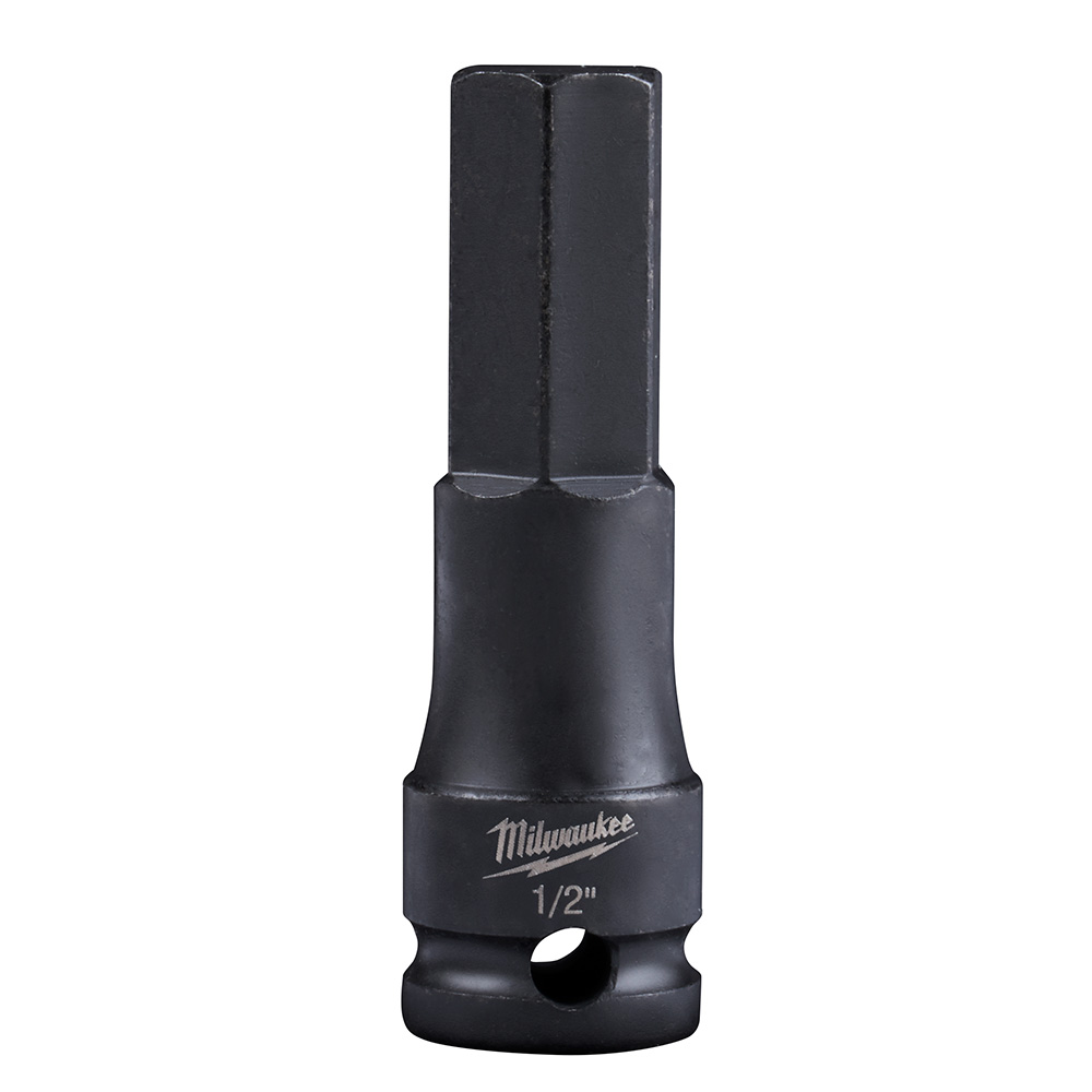 Product image for Milwaukee 49-66-5154 1/2" SHOCKWAVE™ Lineman's Hex Bit Socket, 3/8" Drive