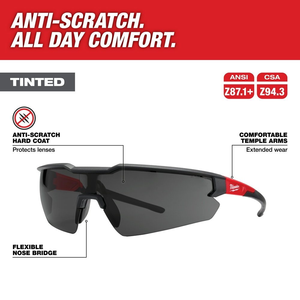 Safety Glasses - Tinted Anti-Scratch Lenses (Polybag)