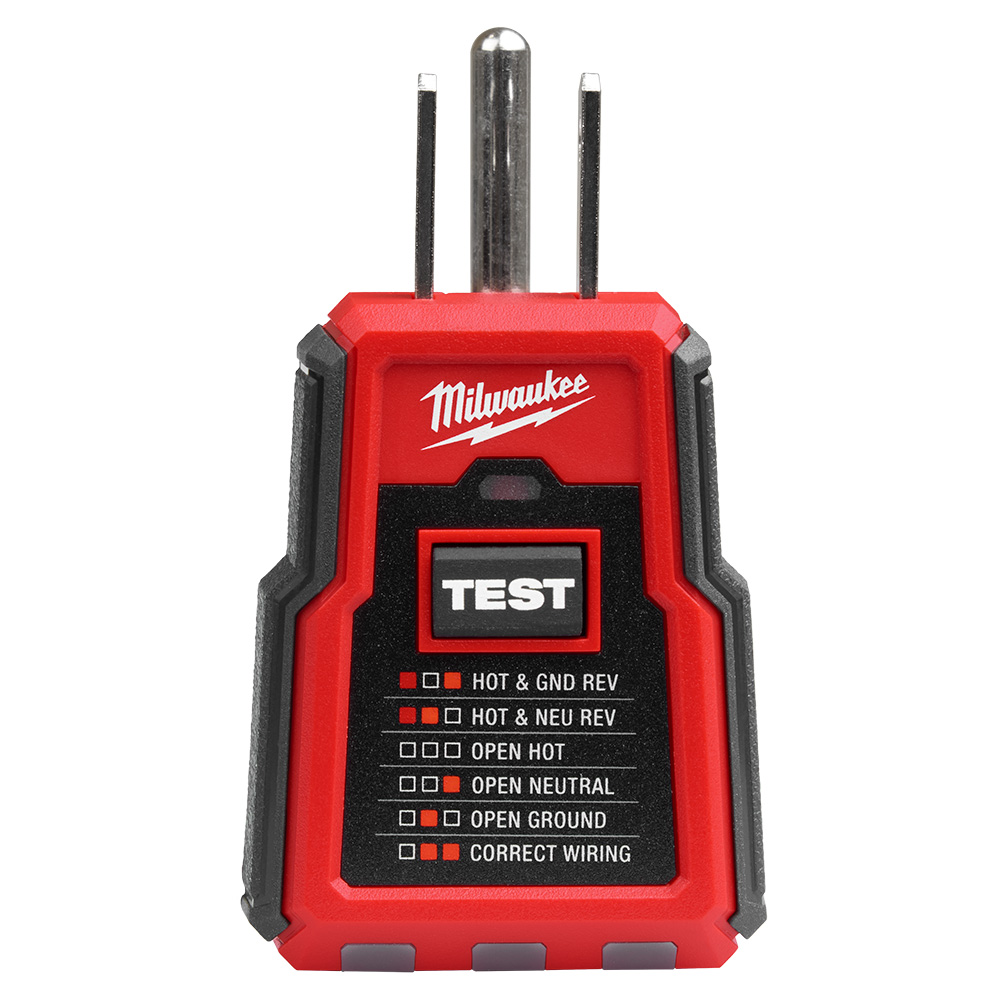 Product image for MILW 2223-20 GFCI Receptacle Tester
