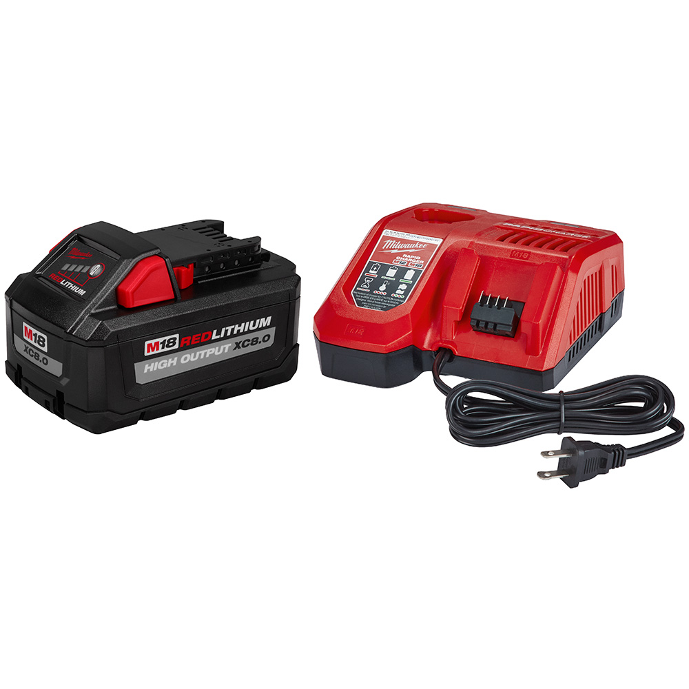 Product image for Milwaukee 48-59-1880 M18&#8482; REDLITHIUM&#8482; HIGH OUTPUT&#8482; XC8.0 Starter Kit