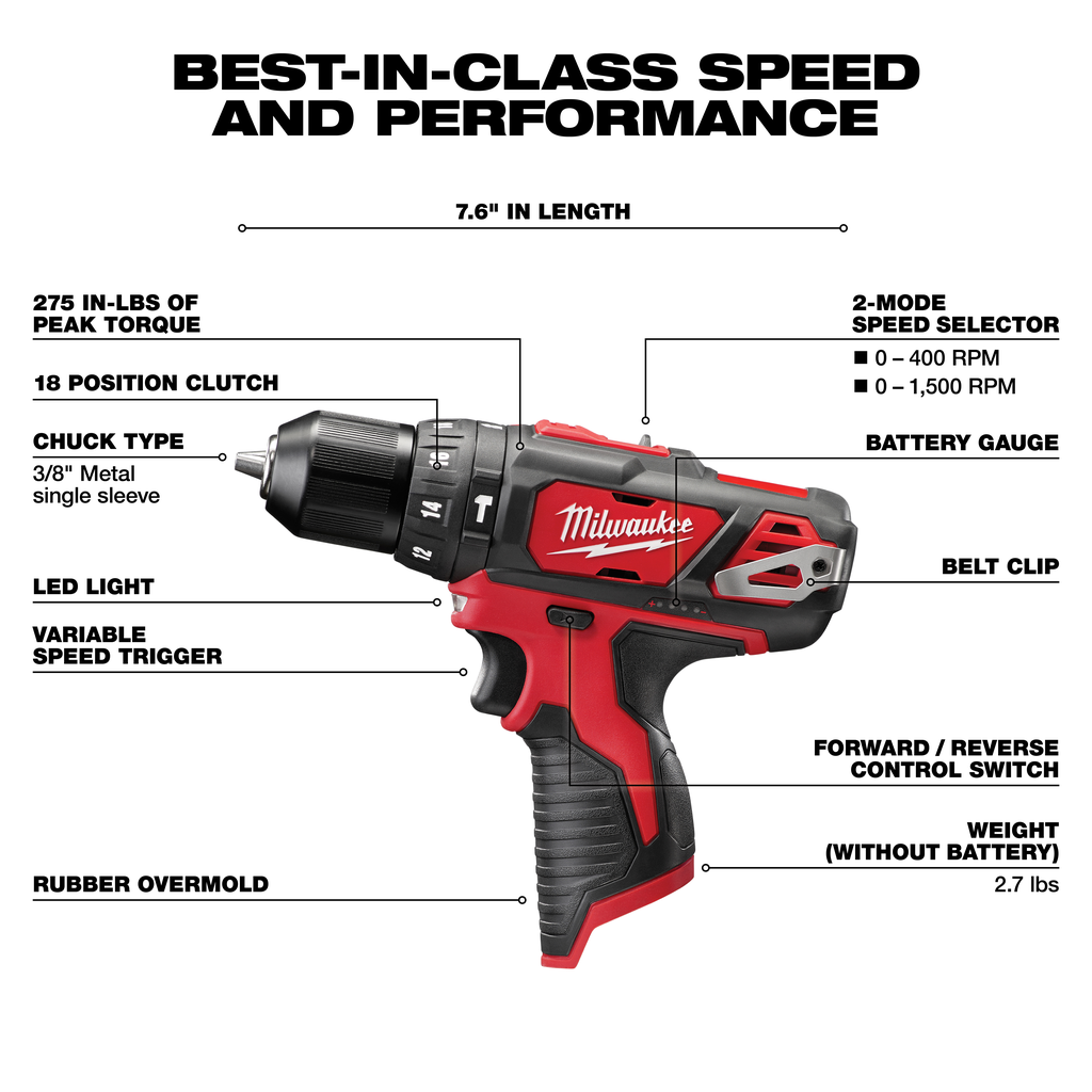 M12™ 12 Volt Lithium-Ion Cordless Hammer Drill/Impact Driver Combo Kit (2-Tool)