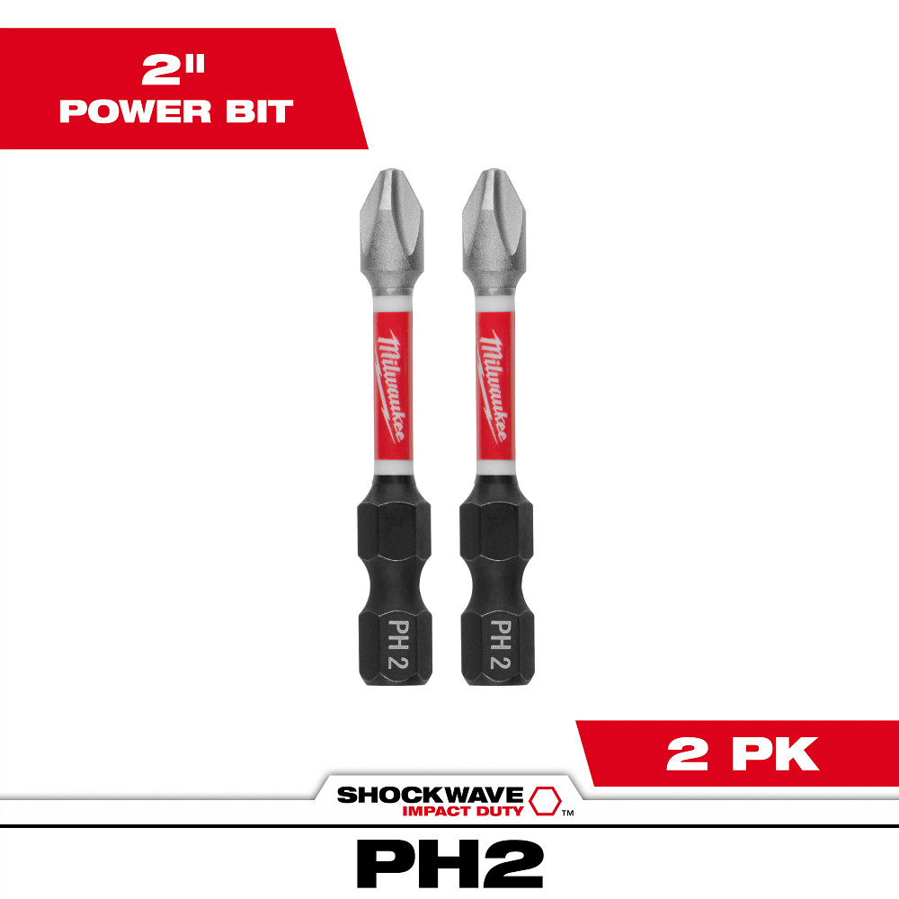 Product image for Milwaukee 48-32-4962 2in PH2 Impact Bit
