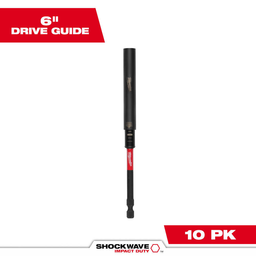 Product image for Milwaukee 48-32-4527 SHOCKWAVE™ 6" Impact Magnetic Drive Guide (10 Pack)