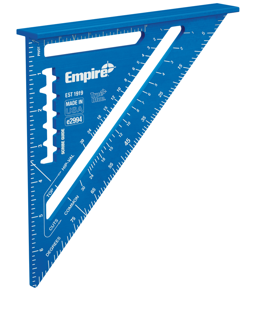 Product image for Empire E2994 7" True Blue® Laser Etched Rafter Square, Aluminum