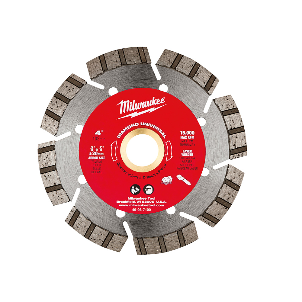 Product image for Milwaukee 49-93-7100 4" Diamond Universal Segmented-Turbo