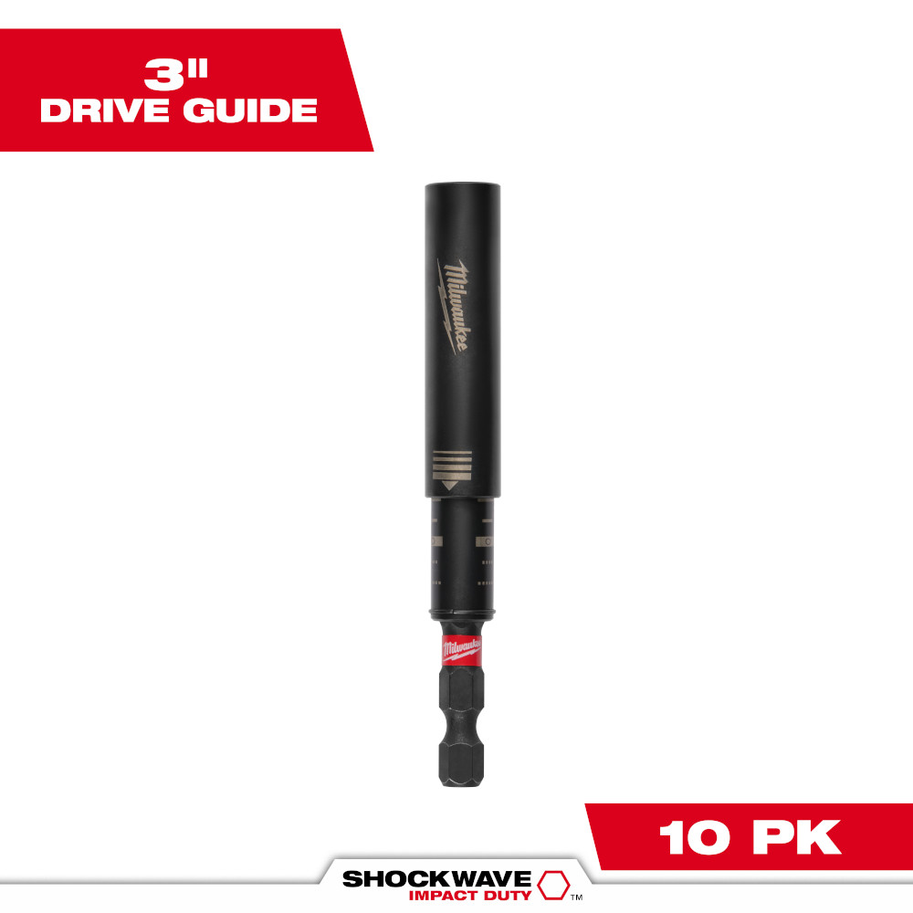Product image for Milwaukee 48-32-4509 SHOCKWAVE™ 3" Magnetic Drive Guide (10 Pack)