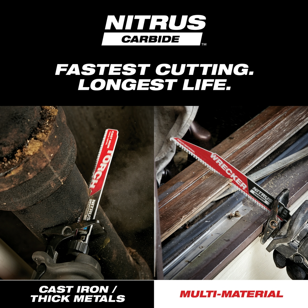 12" 8 TPI TORCH™ with NITRUS™ Carbide for Cast Iron SAWZALL® Blade (3 PK)