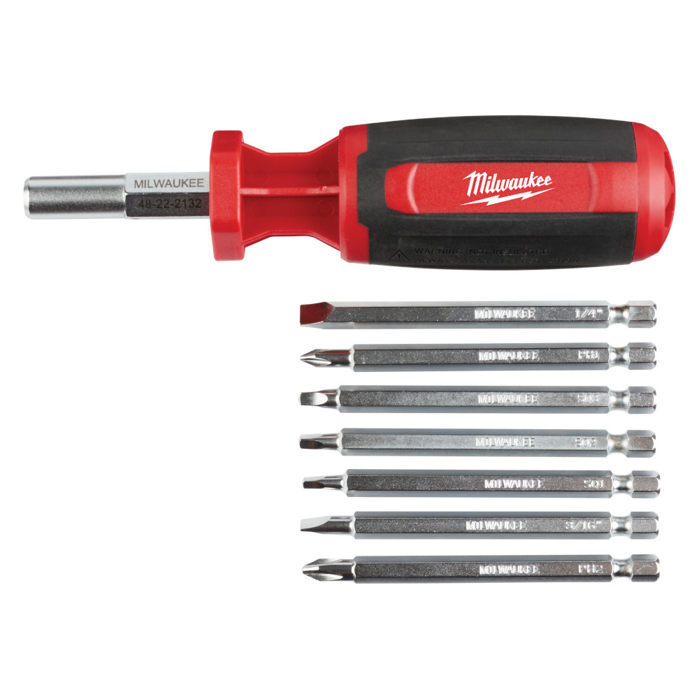 Product image for Milwaukee 48-22-2132 9-in-1 Square-Drive Multi-Bit Driver