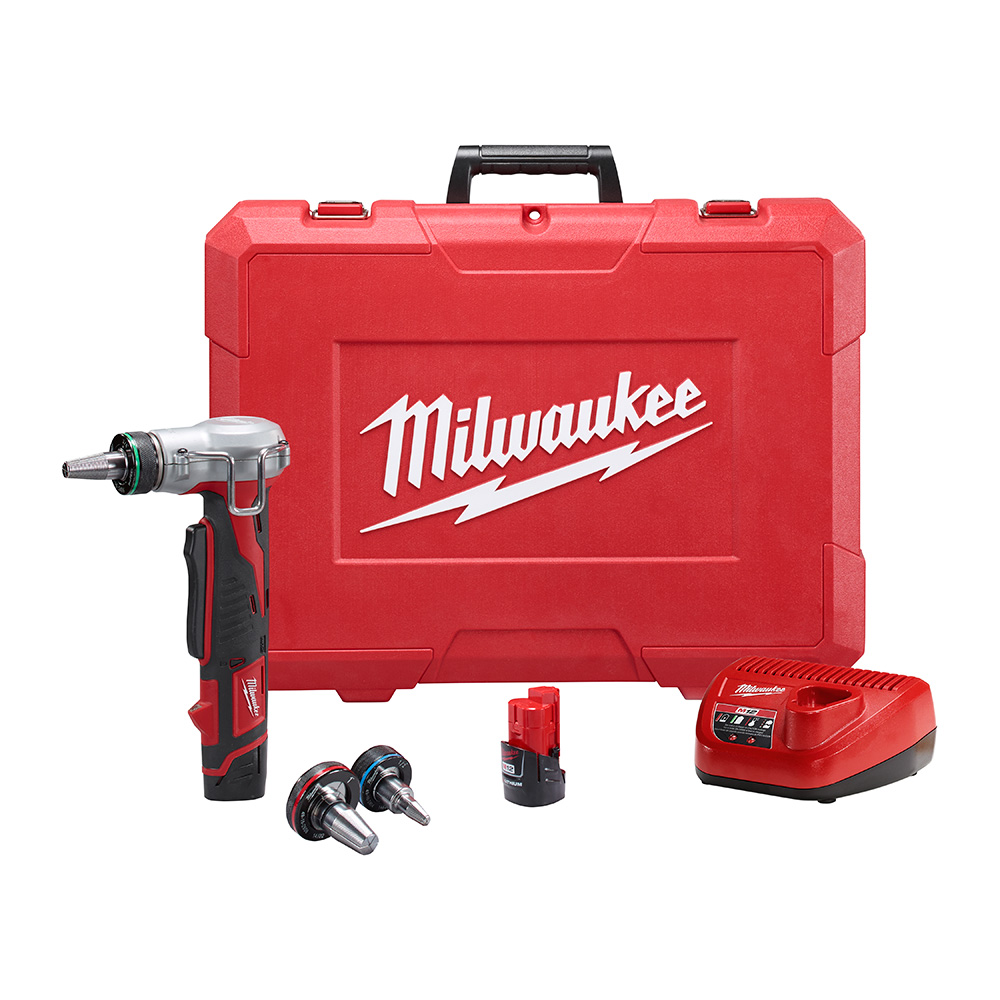 Product image for Milwaukee 2432-22 M12™ Cordless LITHIUM-ION ProPEX Expansion Tool Kit