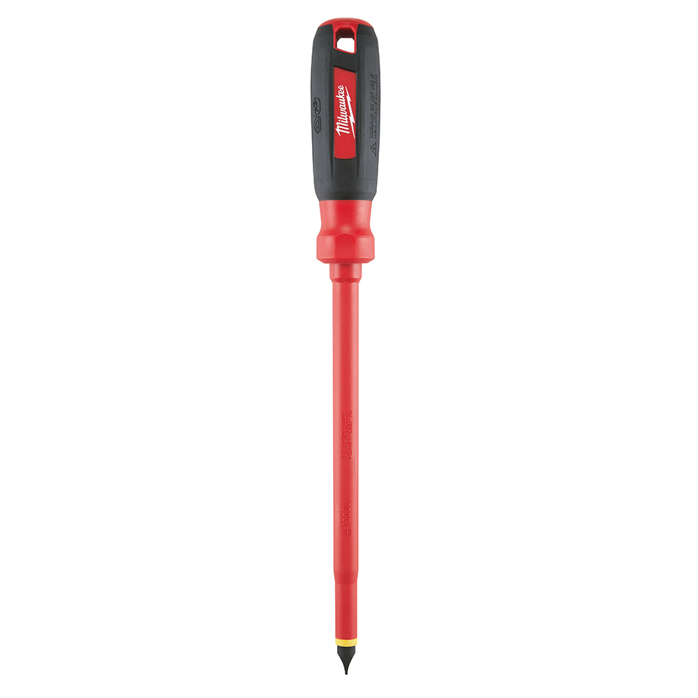 Product image for Milwaukee 48-22-2224 3/8" Slotted - 10" 1000 V Insulated Screwdriver