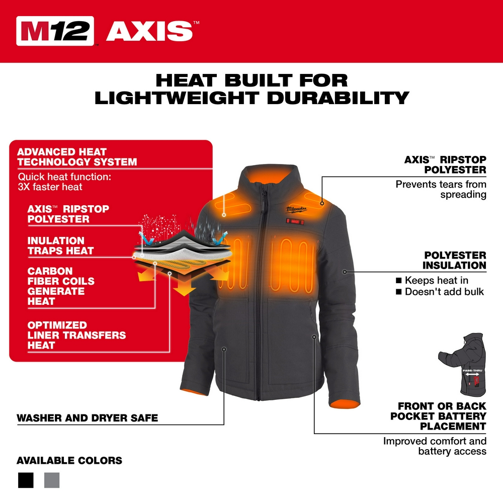 M12™ Women's Heated AXIS™ Jacket Kit Black Small