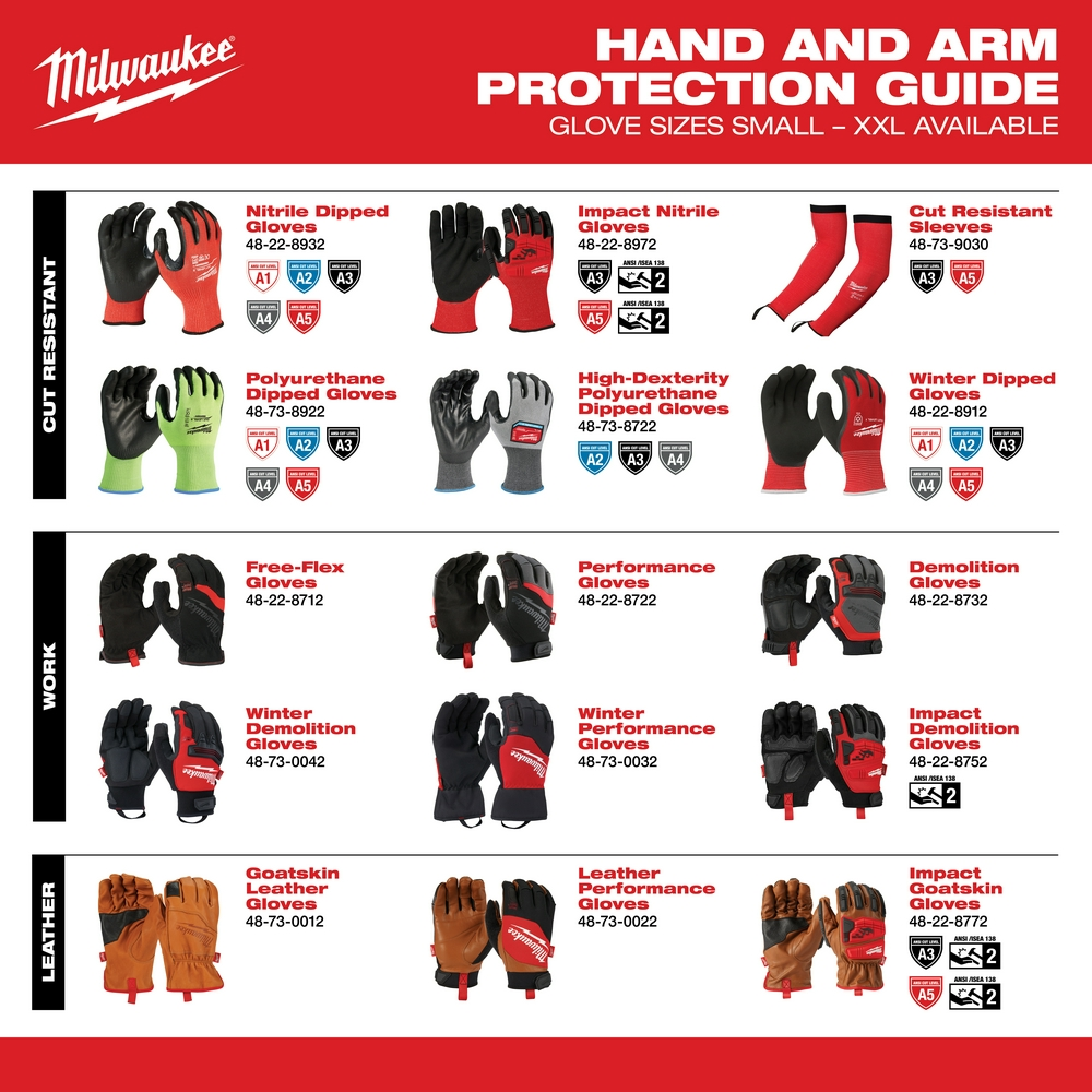 Goatskin Leather Gloves - L